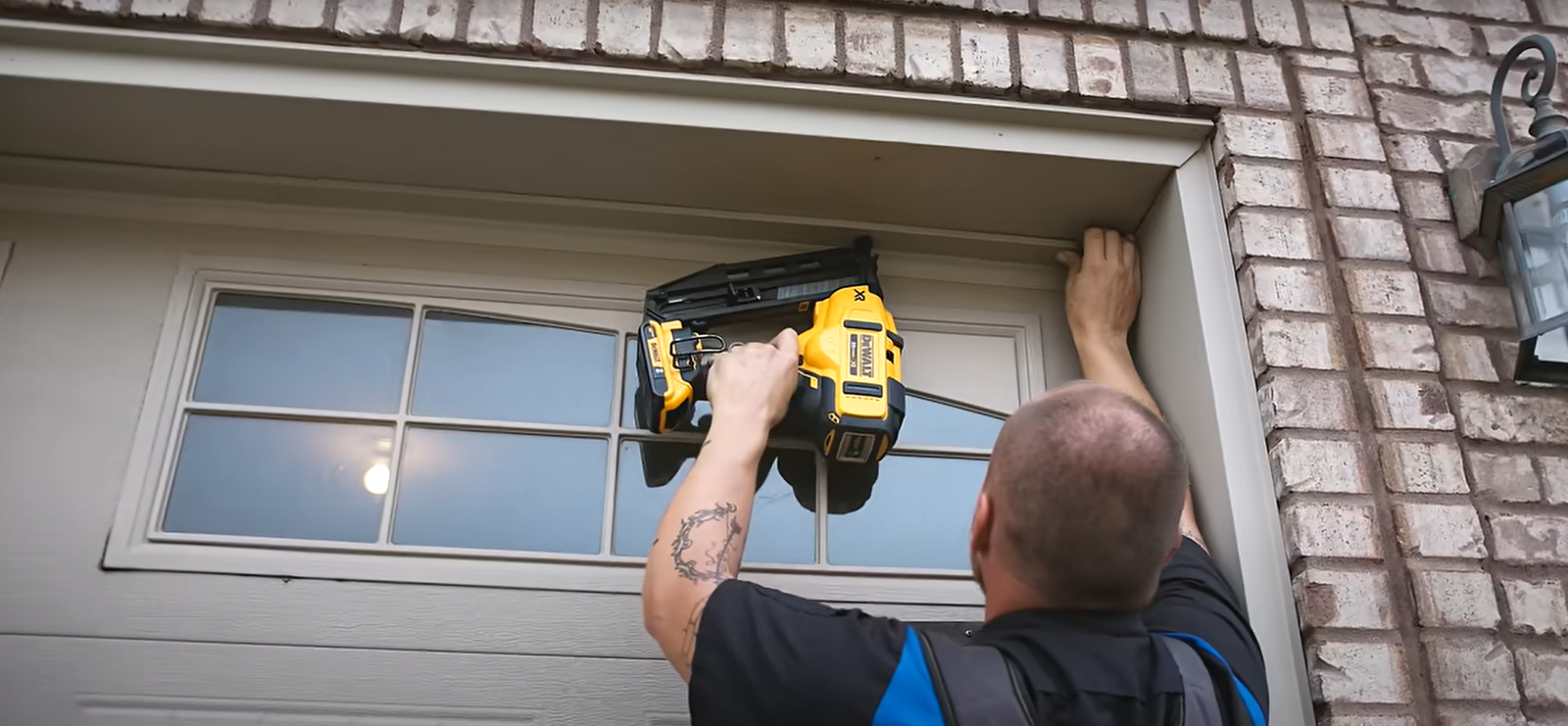 Modern garage door replacement showcasing design and functionality, highlighting John's Garage Door Repair services in Johnstown, Ohio.